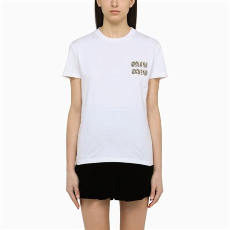 miu miu t shirt white|miumiu sweatshirts for women.